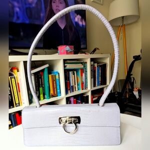 Abbott Vintage Lavender Bag with Silver Accents